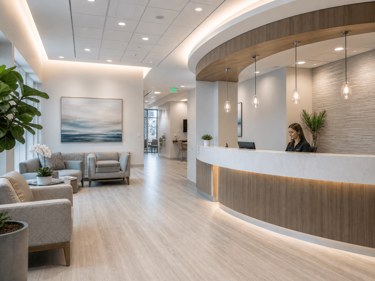 Medical clinic reception preview for portfolio card