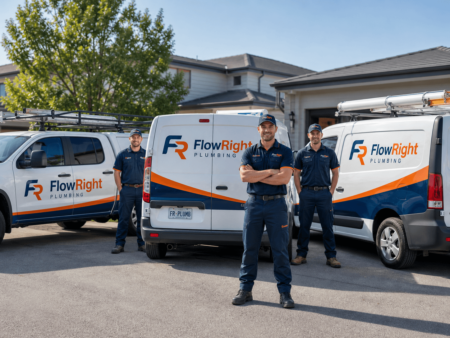 Plumbing fleet preview for portfolio card